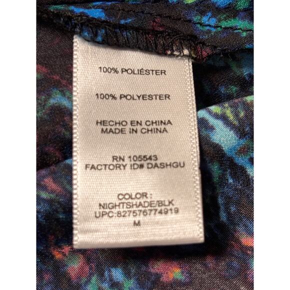 Derek Lam Women's Splatter Blouse In Night Shade Black Sz M Long Sleeves Casual - Picture 4 of 5